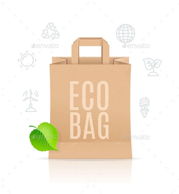 Paper Bag Eco Sale Concept