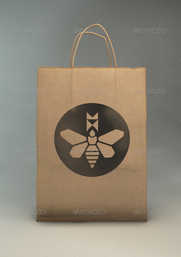 Paper Gift Bag Mock-Up | Eco Gift Bag Mockup