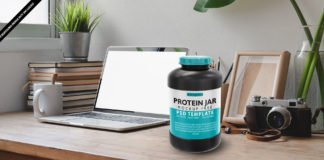 Protein Jar Mockup Free PSD Template