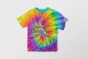 Download Free Tie Dye Shirt Mockup PSD Template - Mockup Den