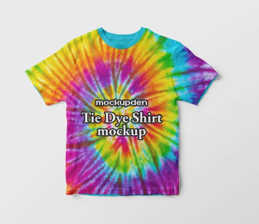 Free Tie Dye Shirt Mockup PSD Template