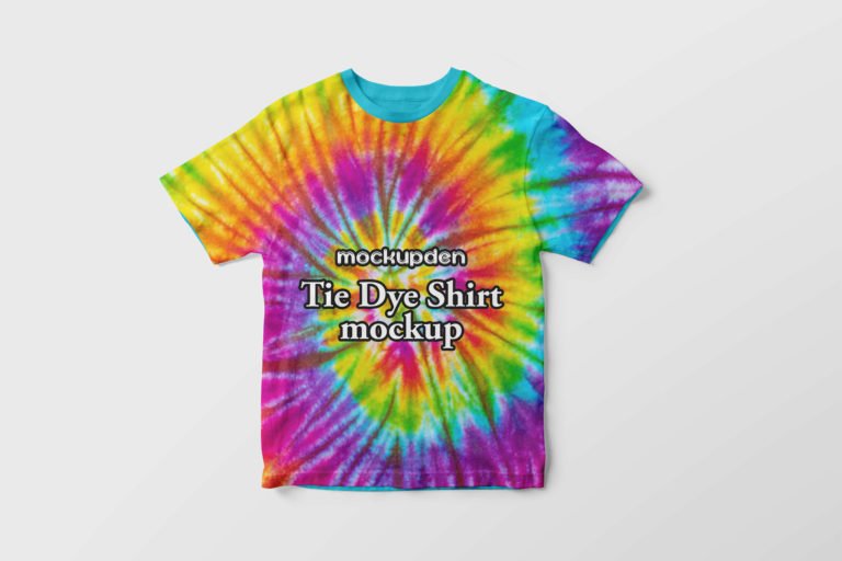 Free Tie Dye Shirt Mockup PSD Template