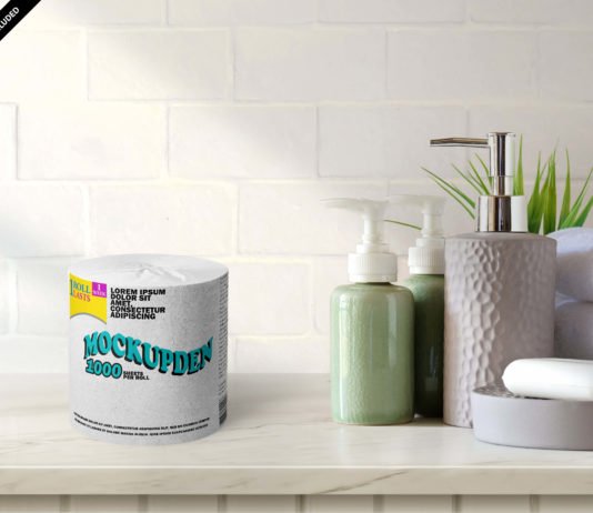 Free Toilet Paper Roll Mockup PSD Template