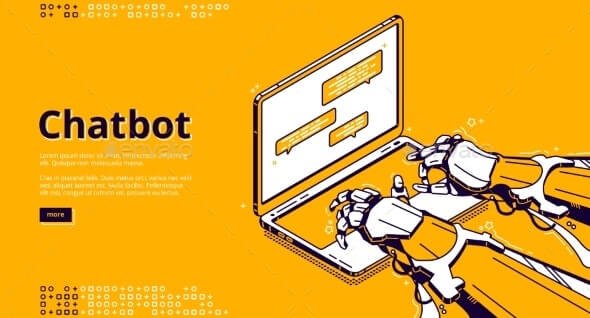 Vector Landing Page of Chatbot Service