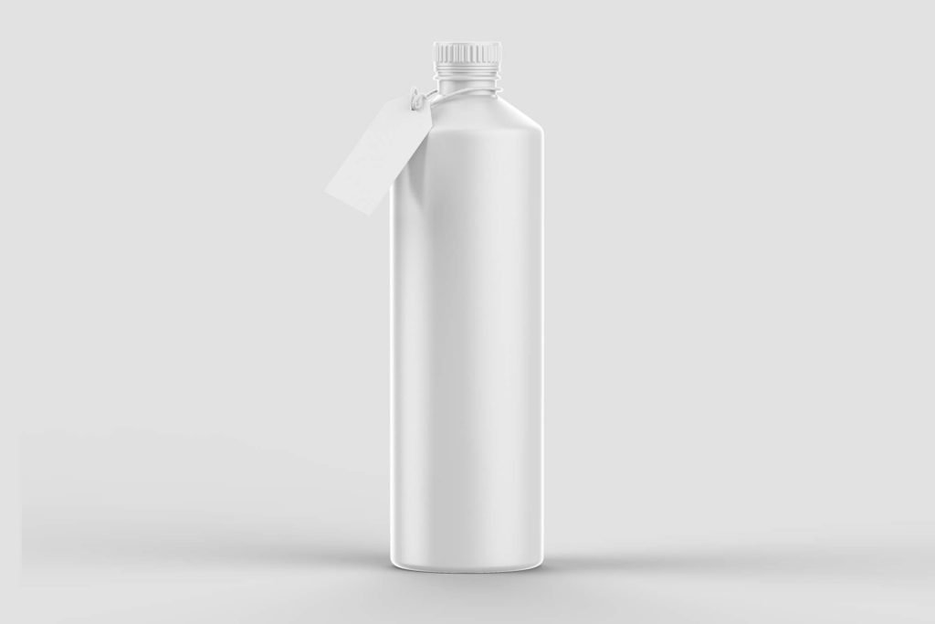 White Free Bottle Packaging Mockup PSD Template
