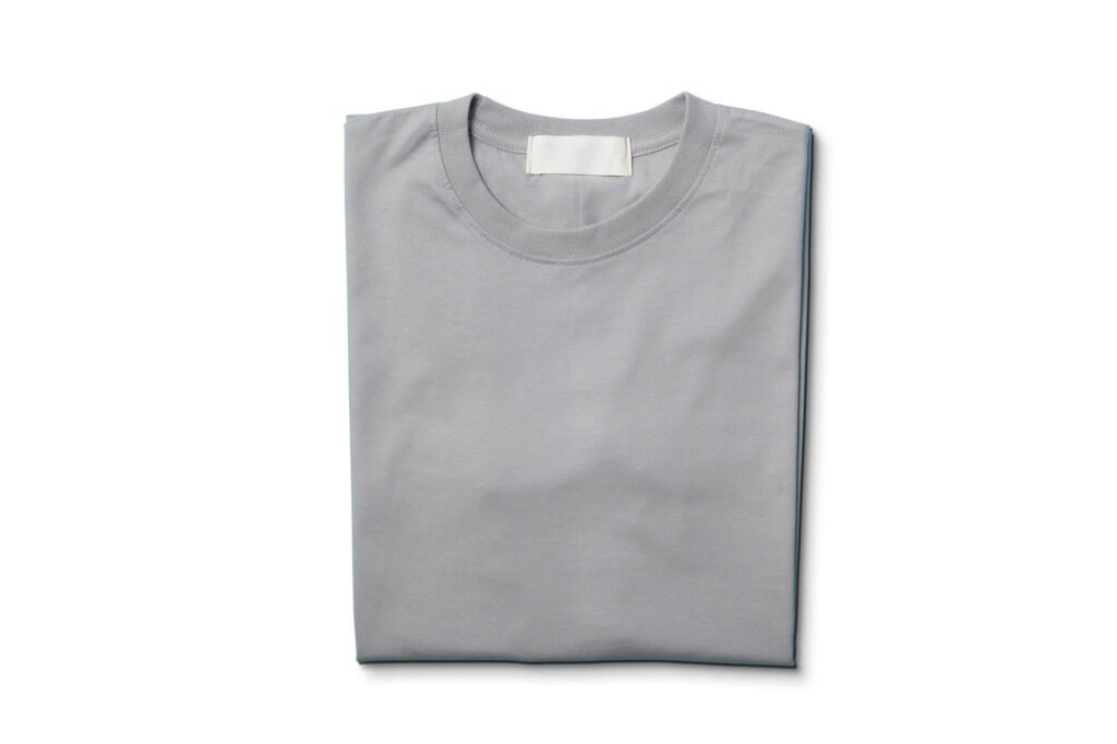 White Free Folded T Shirt Mockup PSD Template