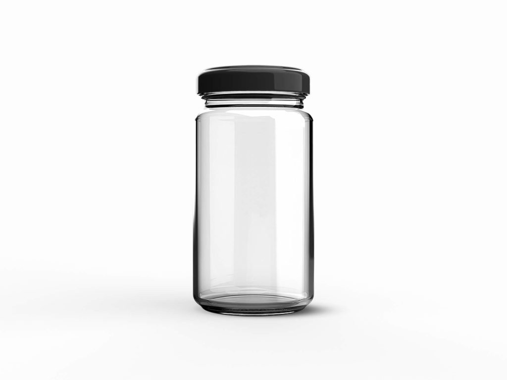 White Free Jar Bottle Mockup PSD Template