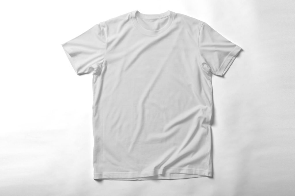 White Free Mens T Shirt Mockup PSD Template