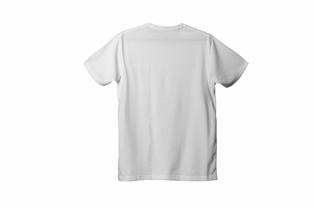 White Free T Shirt Back Mockup PSD Template