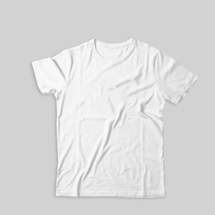 Free T-Shirt Mockup White PSD Template - Mockup Den