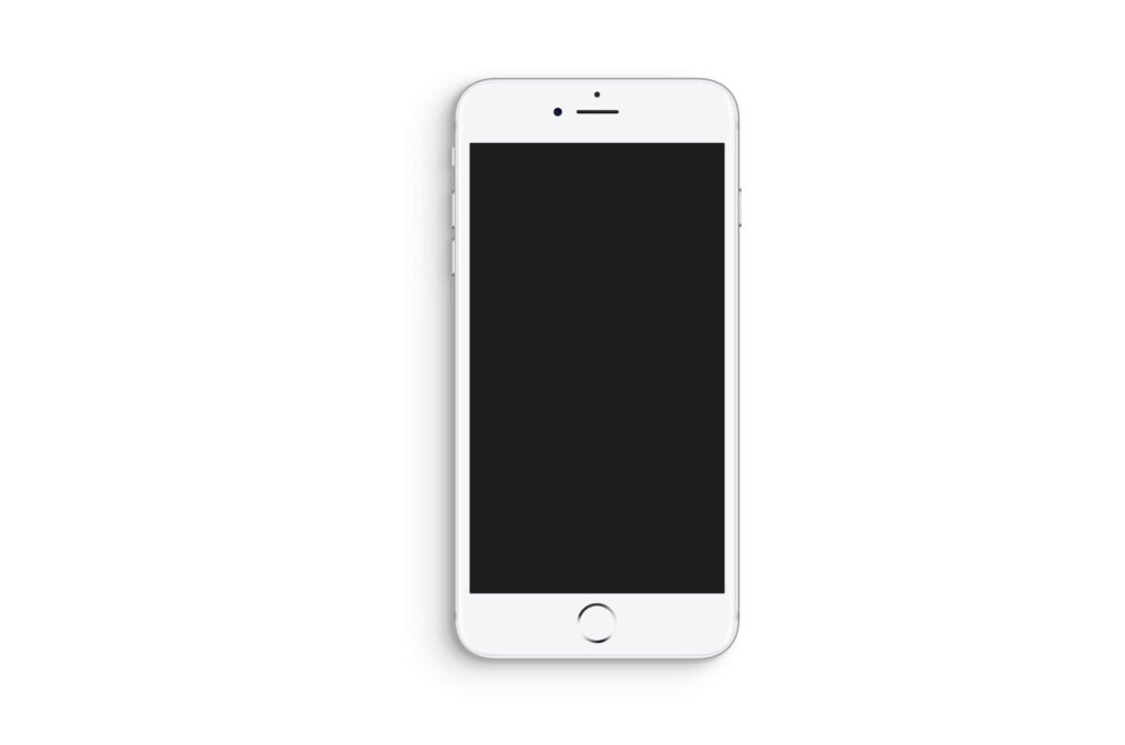 White Free iPhone 7 Mockup PSD Template