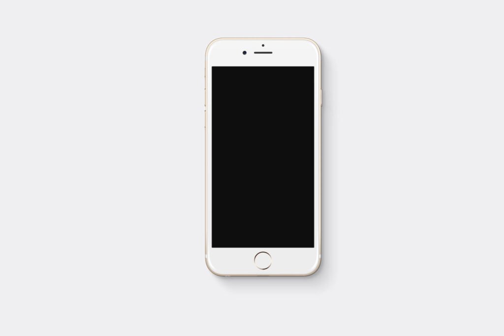 White Free iPhone6 Mockup PSD Template