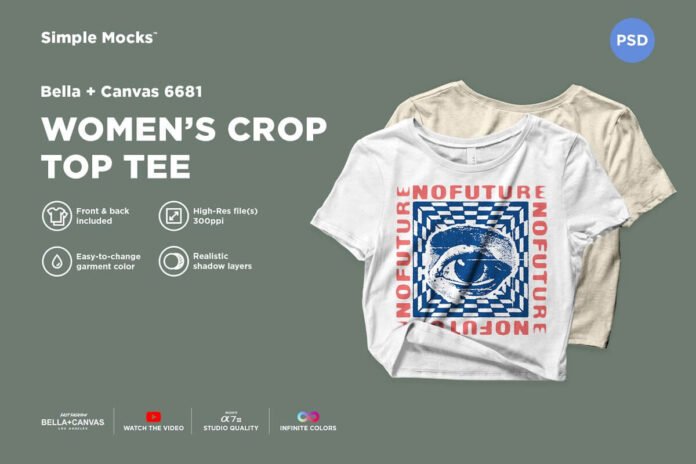 27+ Stunning Free Crop Top Mockup |New Designer PSD Templates