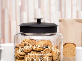 cookie jar mockup Psd Template