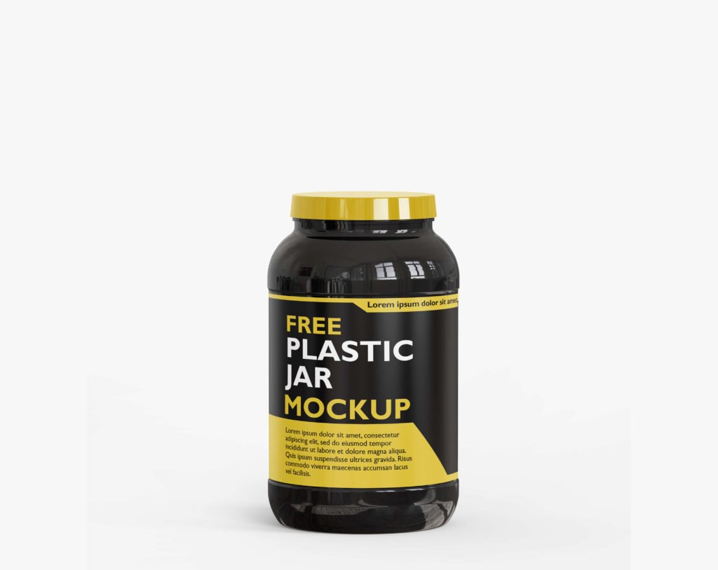 design plastic jar mockup free