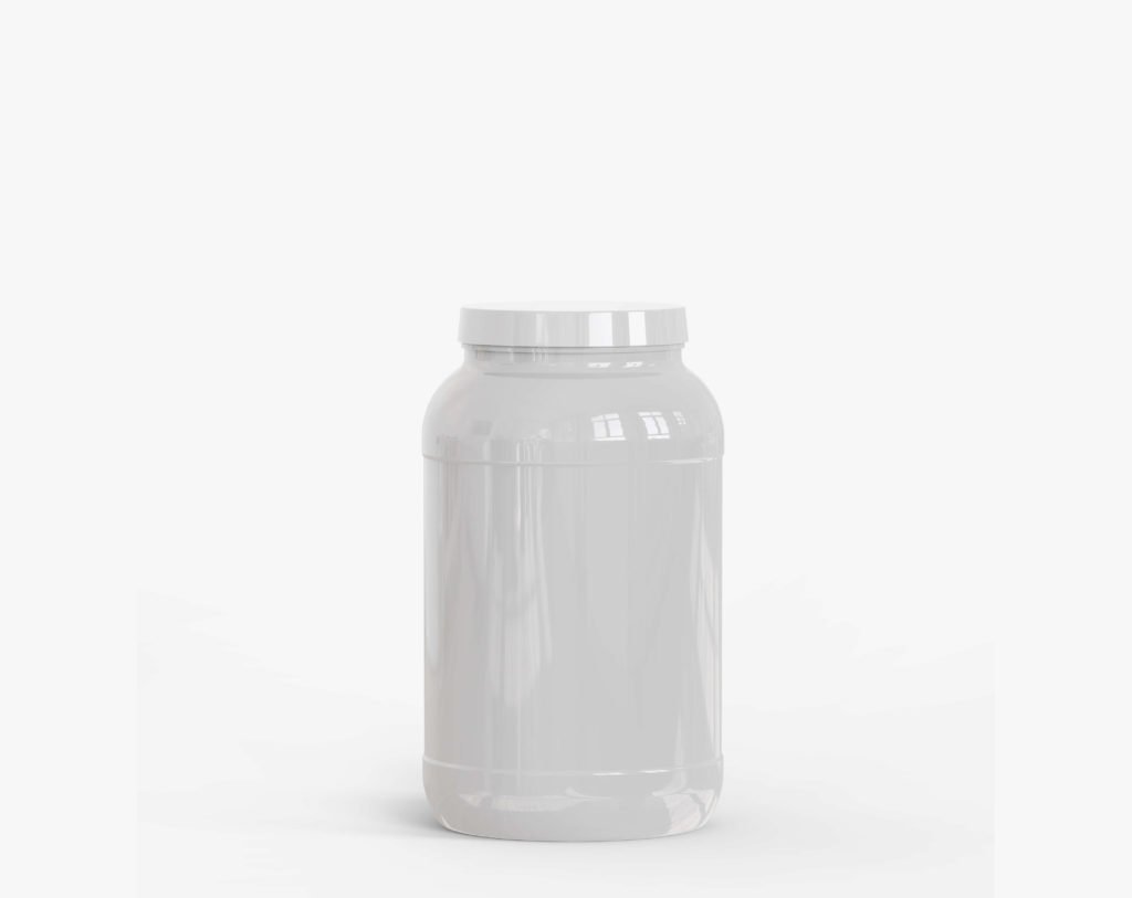 white plastic jar mockup free