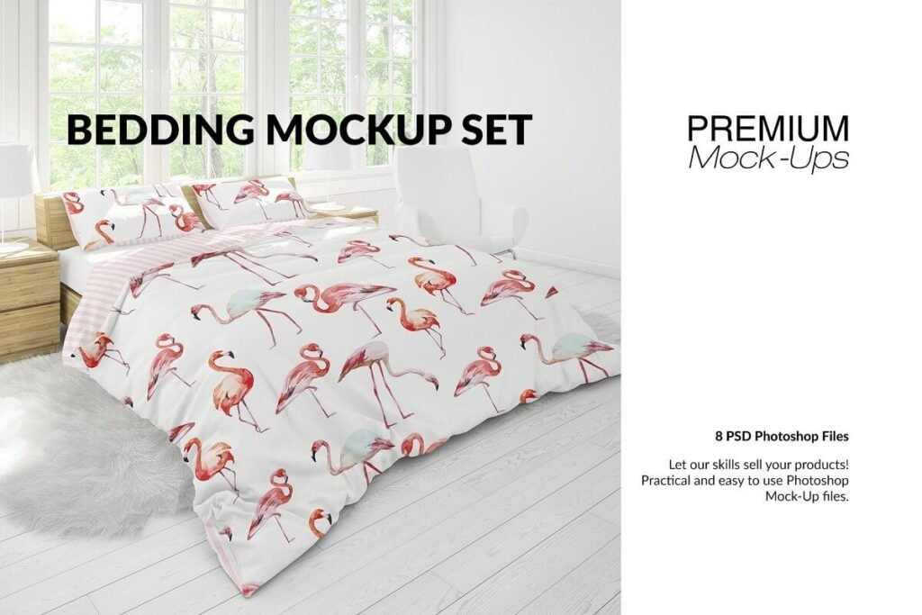 25 Beautiful Bedding Mockup Psd Templates Mockup Den 6204