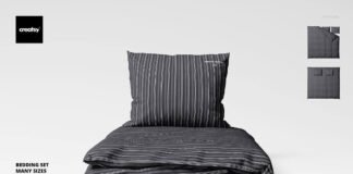 Bedding Set Many Sizes Mockup Set