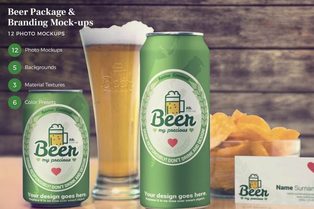 20+ Innovative Beer Packaging Mockup PSD Template