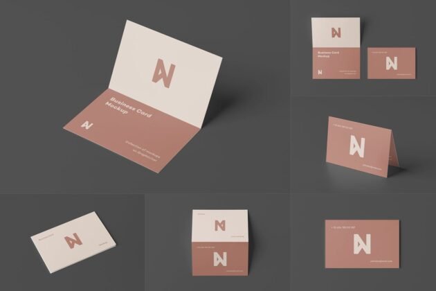 24+ Best FREE Folded Card Mockup PSD Templates