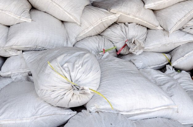 Big white sacks at large warehouse Premium Photo (1)