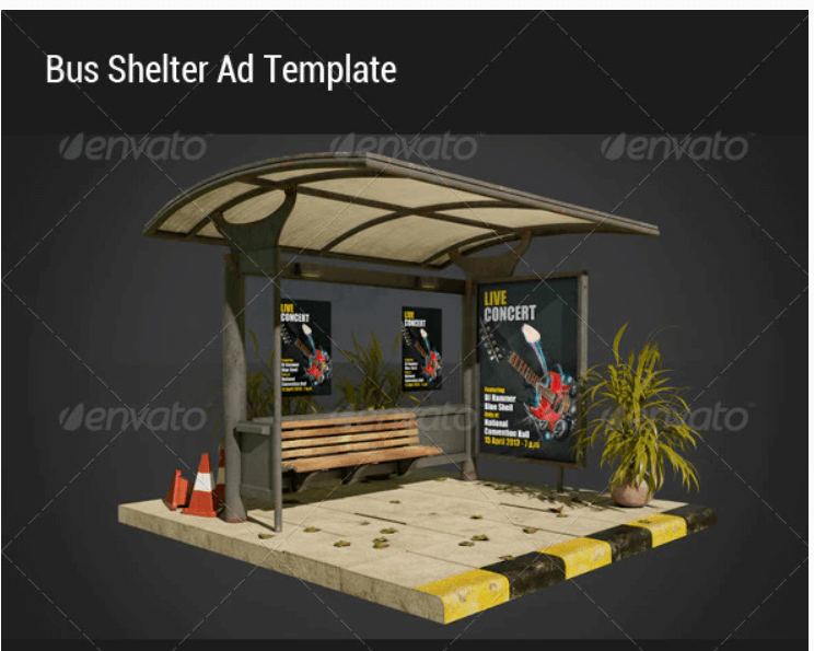 Bus Shelter Ad Mock-Ups