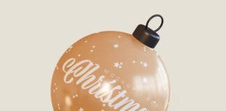 Christmas ball mockup Free Psd (1)