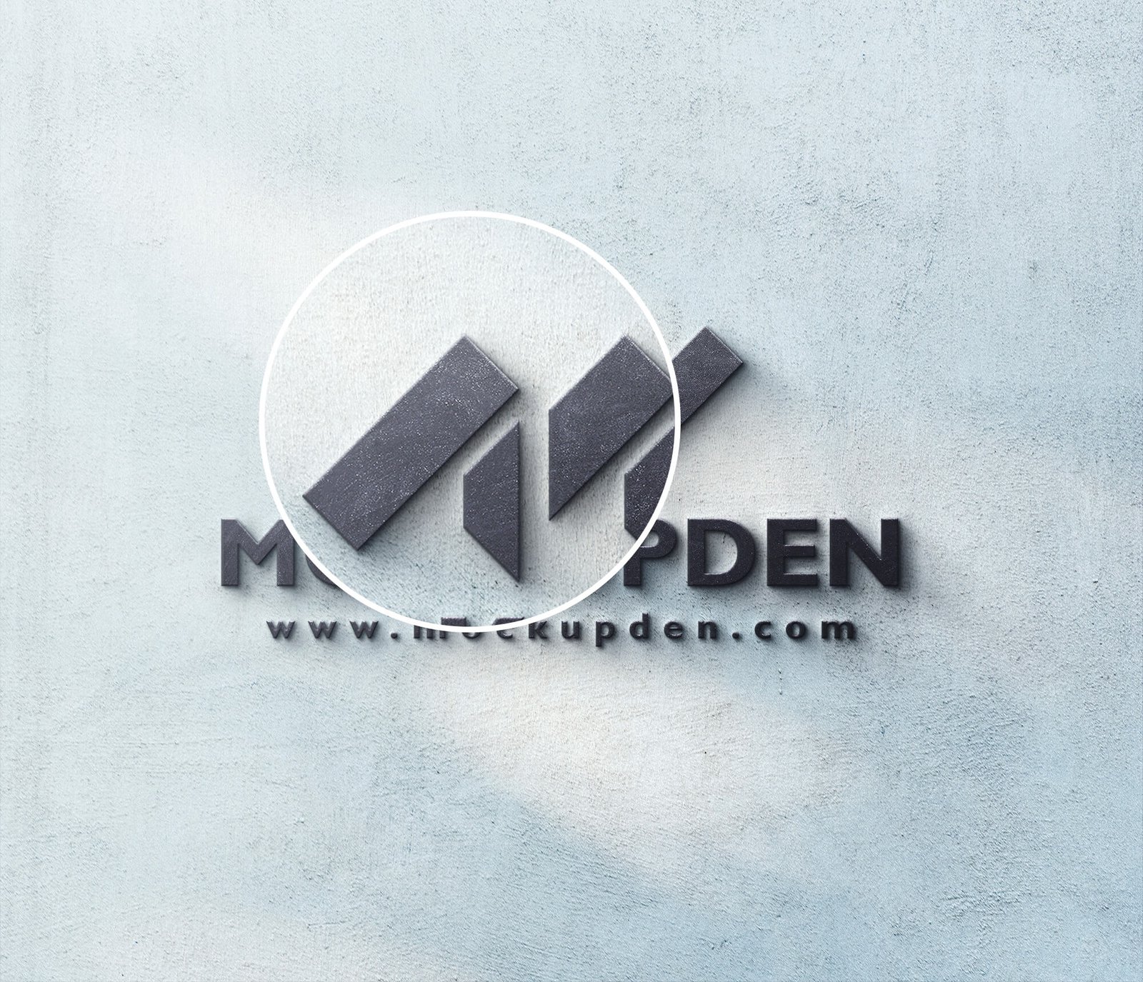 3d wall logo mockup psd file free download