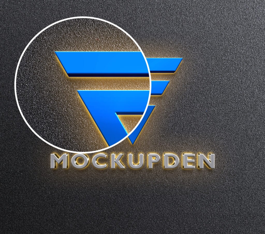 Close Up Of a Free Branding Logo Mockup PSD Template