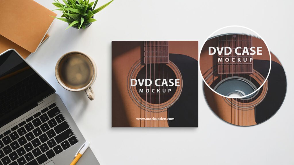 Close Up Of a Free DVD Case Mockup PSD Template