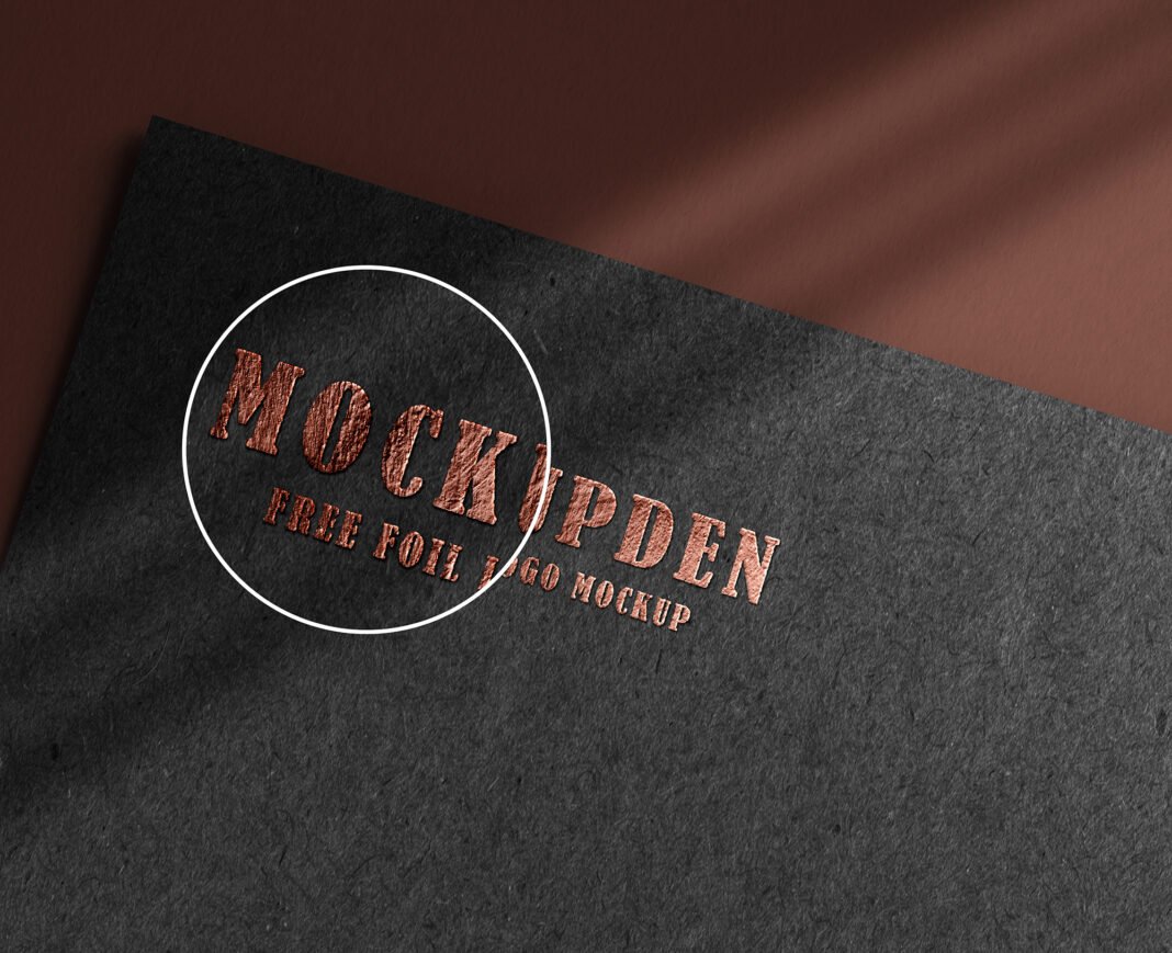 Download Free Foil Logo Mockup PSD Template - Mo