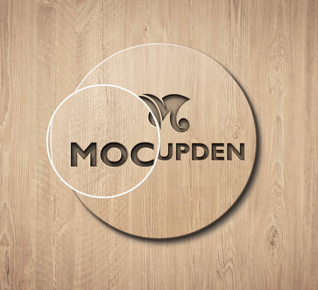 Close Up Of a Free Logo Mockup Template PSD
