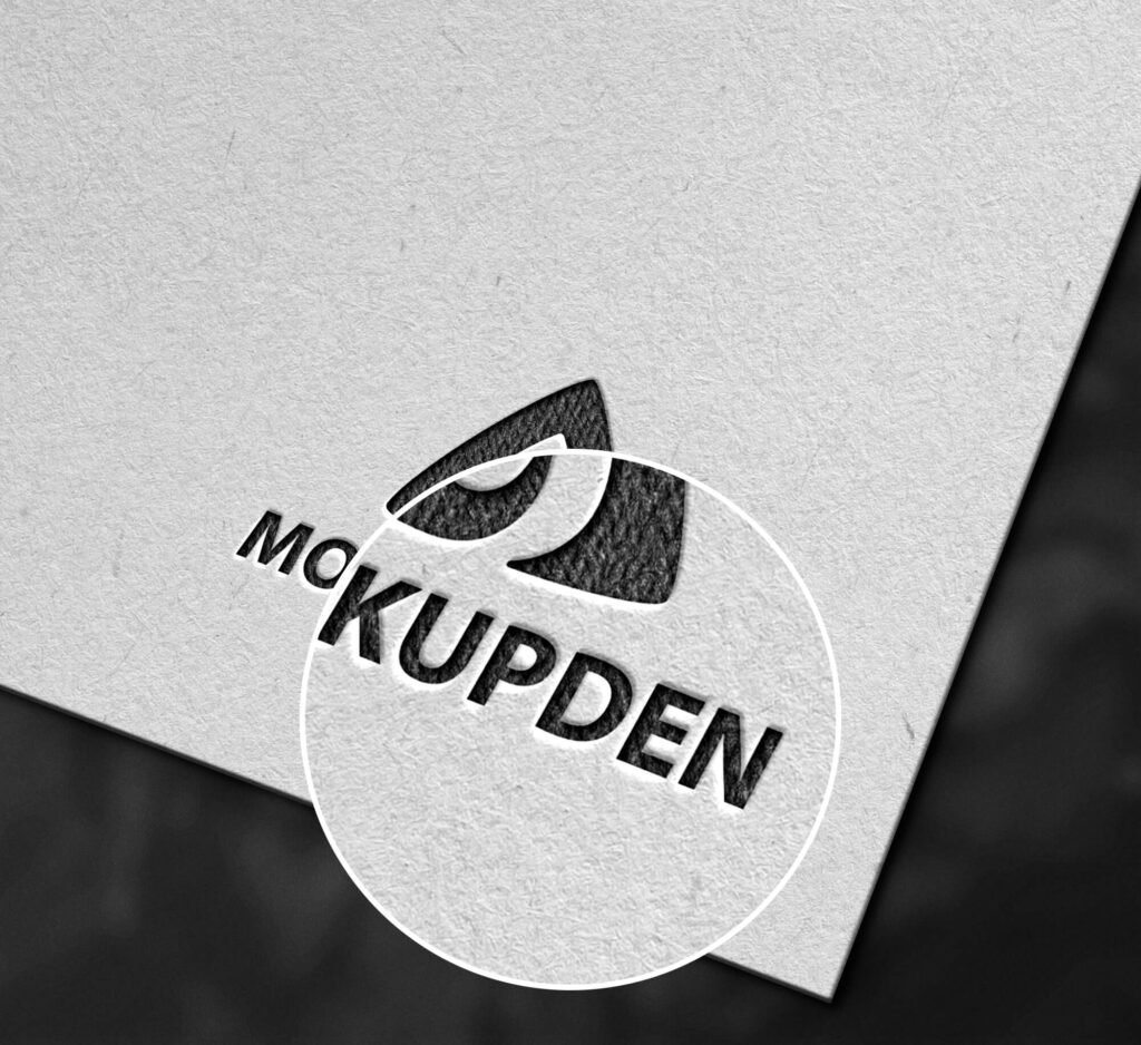 Close Up Of a Free Logo Sketch Mockup PSD Template