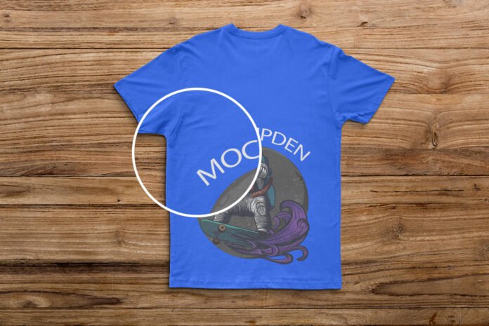 Free Navy Blue T Shirt Mockup PSD Template - Mockup Den