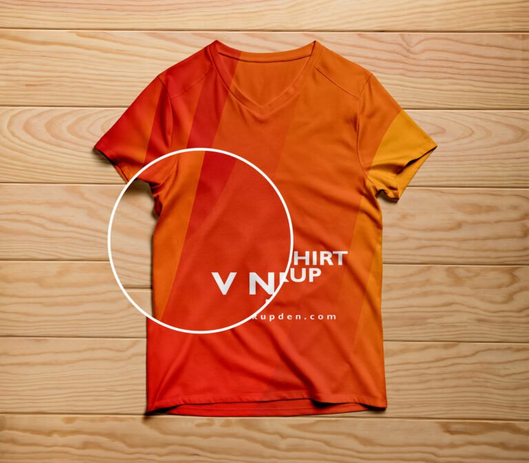 Free V Neck T Shirt Mockup PSD Template - Mockup Den