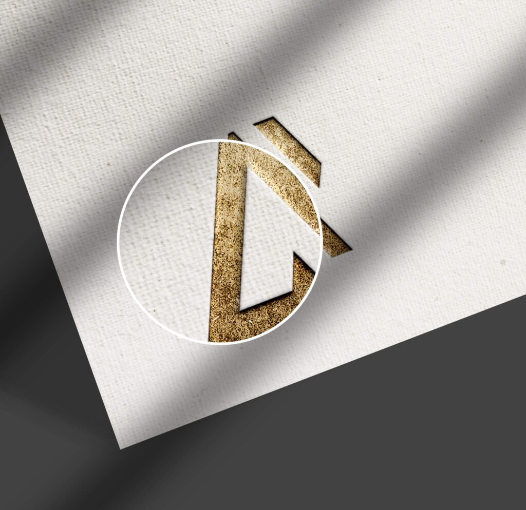 Close Up of a Free Logo Display Mockup PSD Template