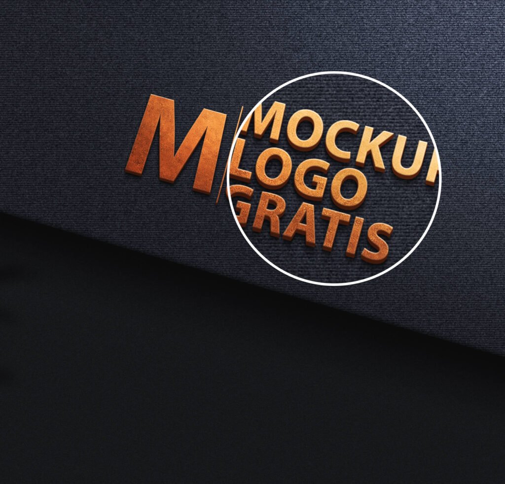 Close Up of a Free Mockup Logo Gratis PSD Template