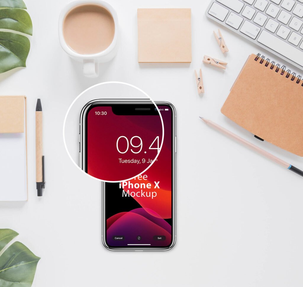 Free White iPhone x Mockup PSD Template