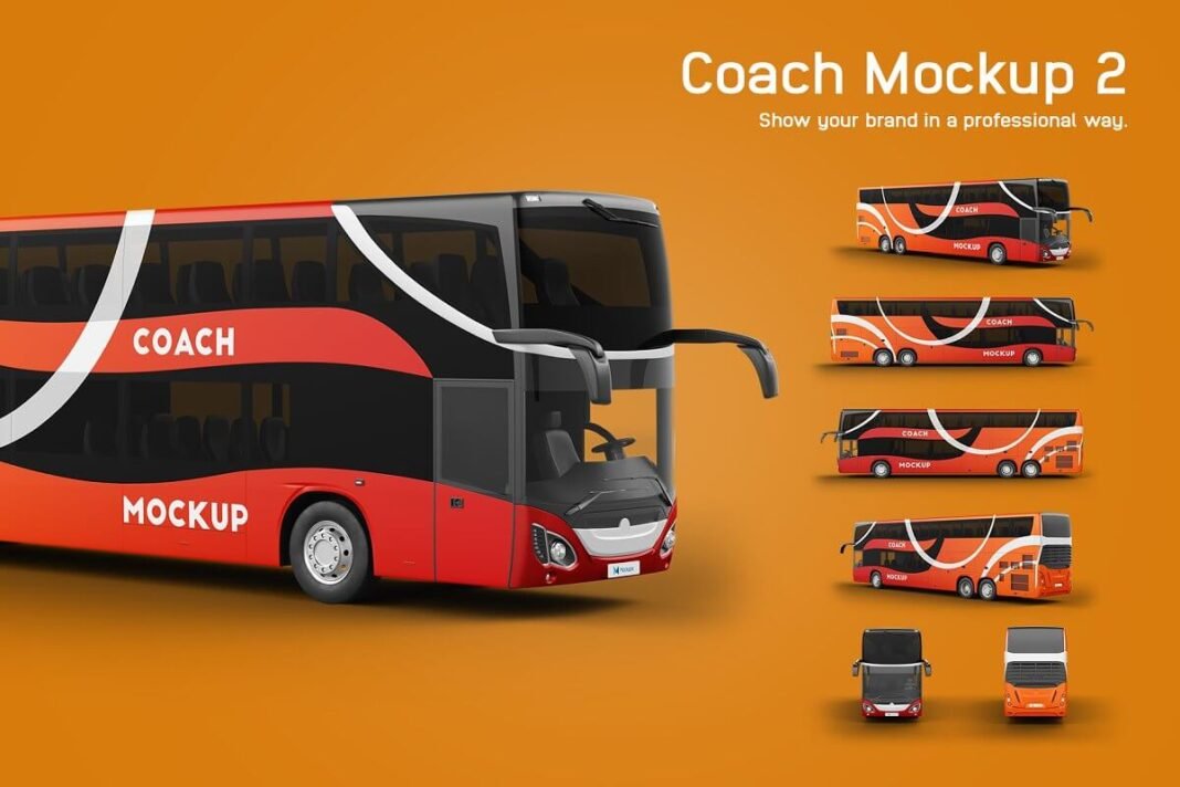 Download 12+ Creative FREE Bus Wrap Mockup PSD Templates