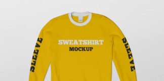 Crew neck sweatshirt mockup Premium Psd