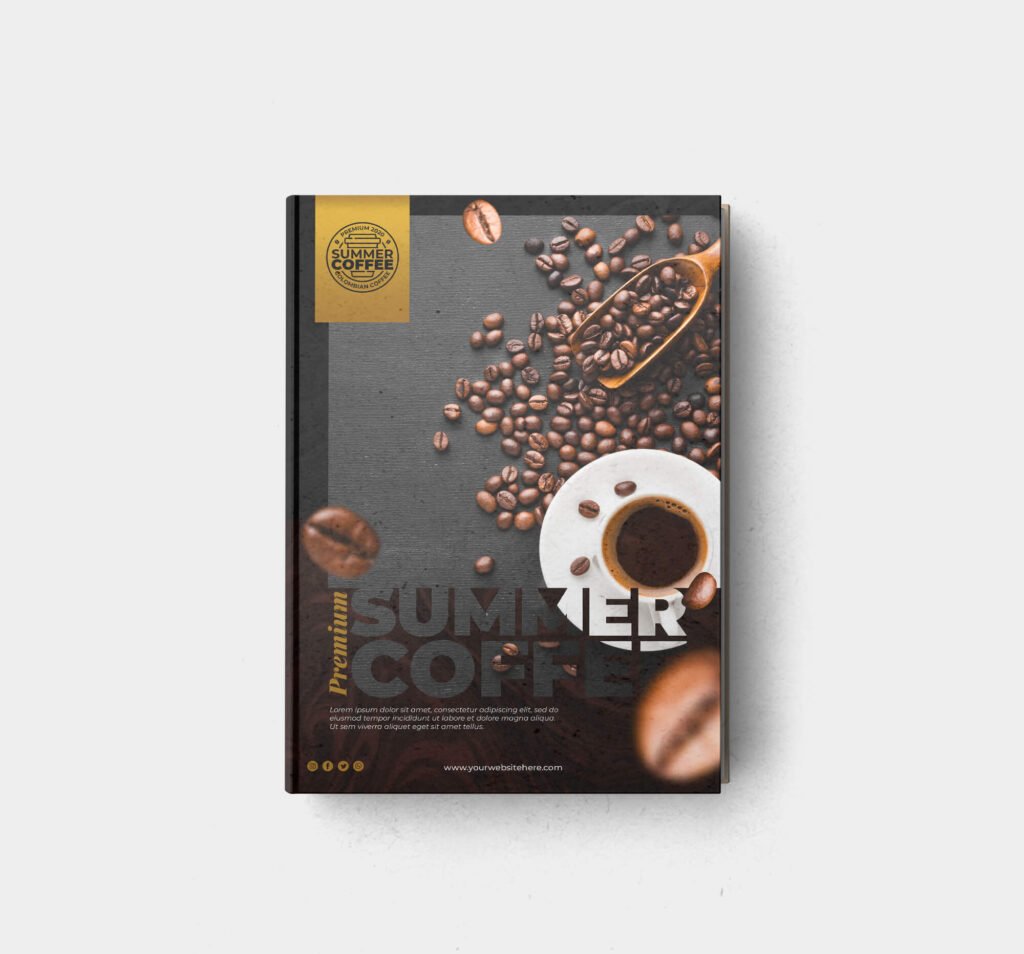 Design Free Coffee Table Book Mockup PSD Template