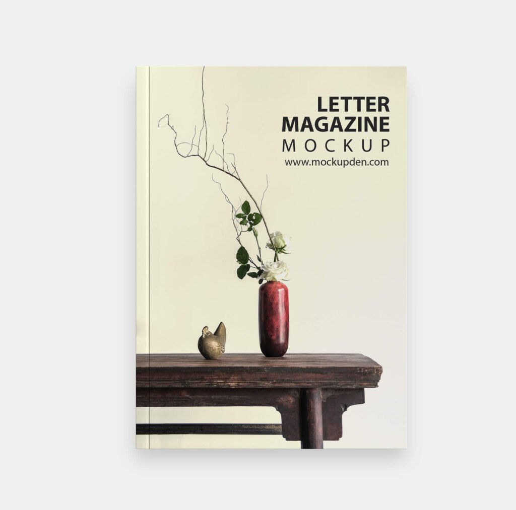 Design Free Letter Magazine Mockup PSD Template