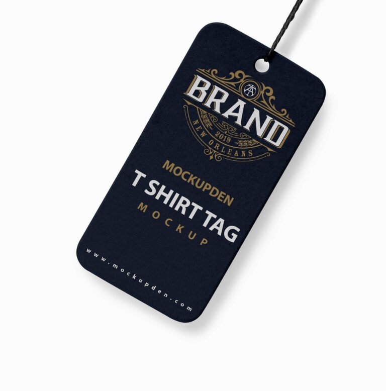 Download Free T Shirt Tag Mockup PSD Template - Mockup Den