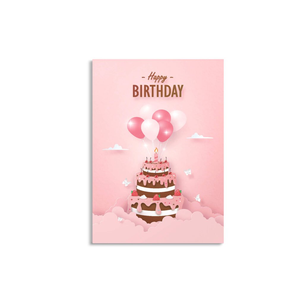 Design Free Birthday Card Mockup PSD Template