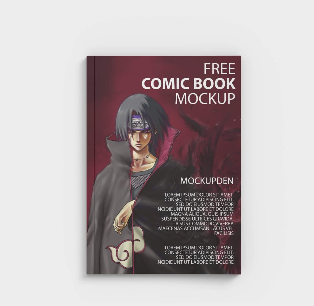 Design Free Comic Book Mockup PSD Template