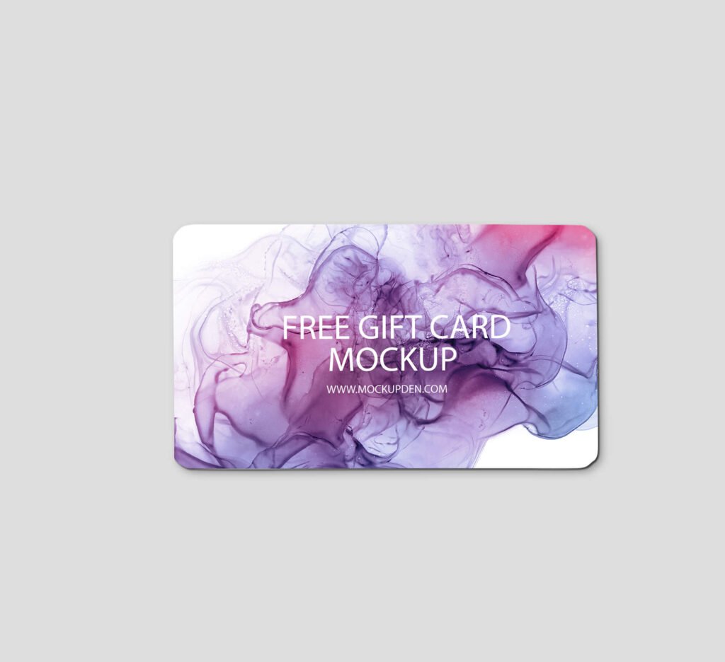 Design Free Gift Card Mockup PSD Template
