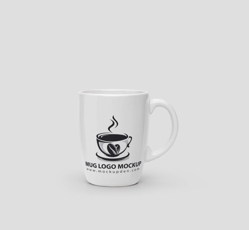 Design Free Mug Logo Mockup PSD Template