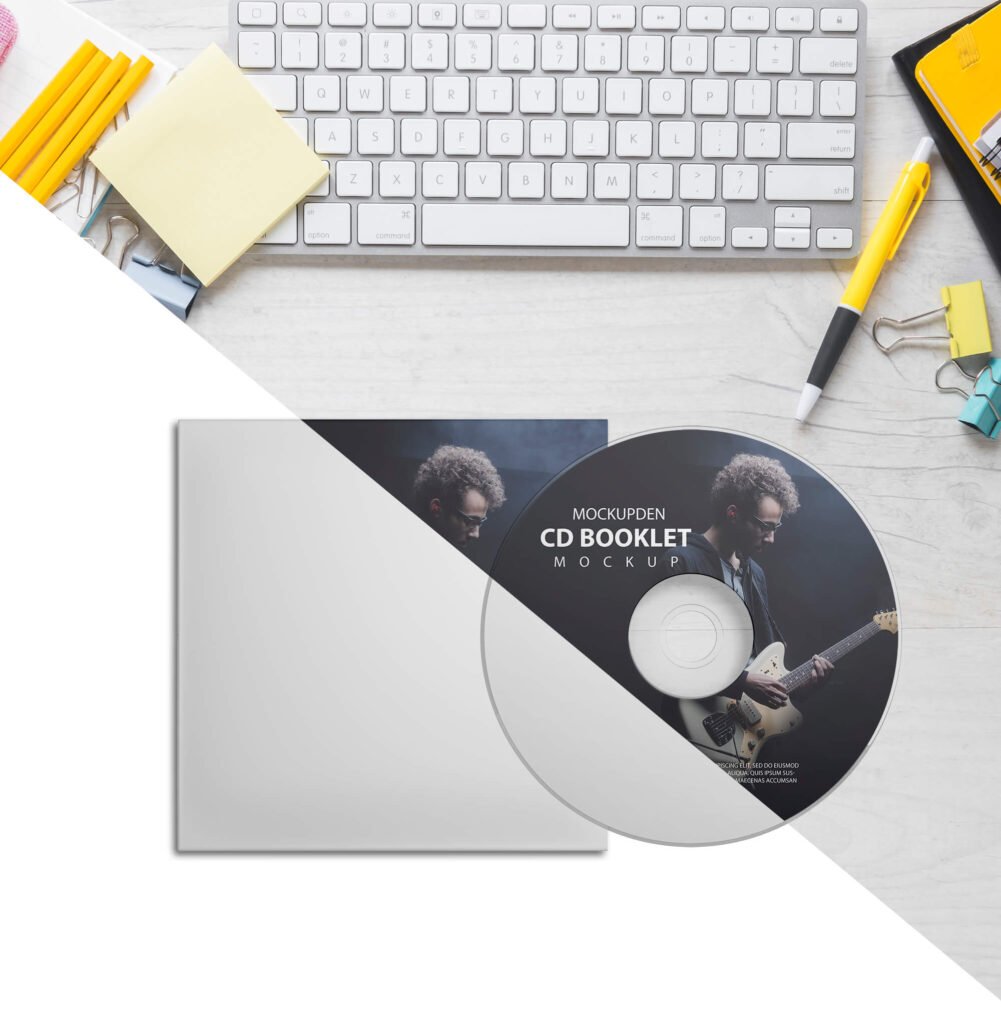 Editable Free CD Booklet Mockup PSD Template