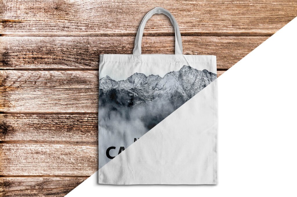 Editable Free Canvas Bag Mockup PSD Template