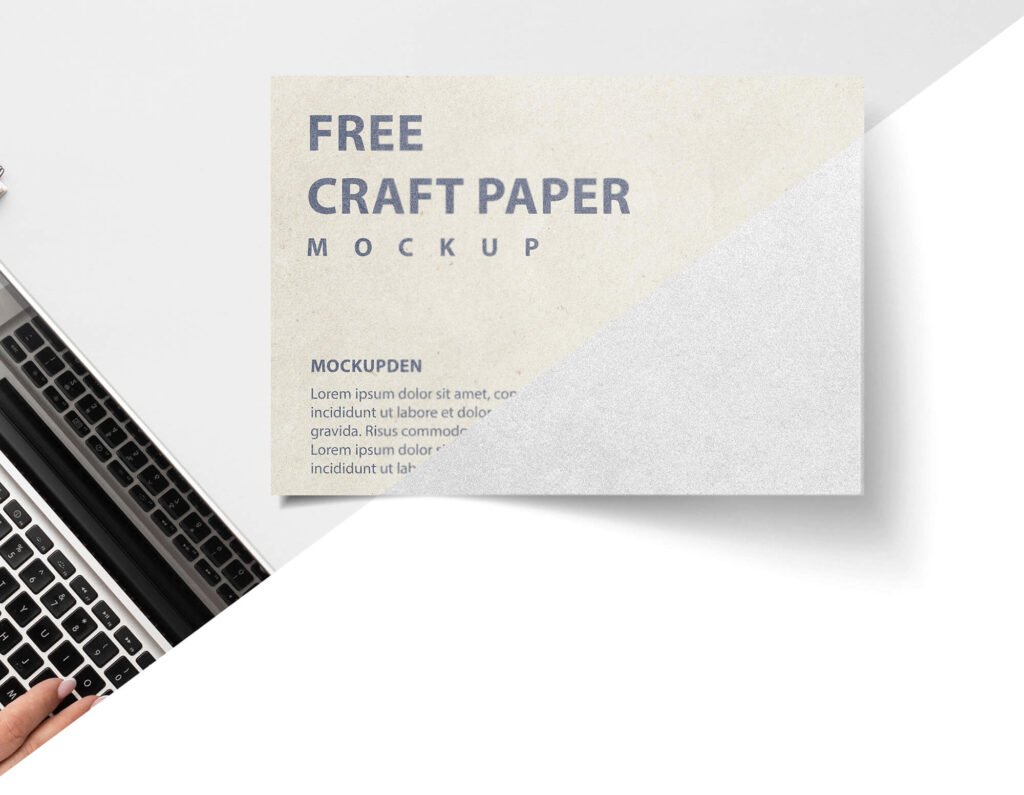 Editable Free Craft Paper Mockup PSD Template